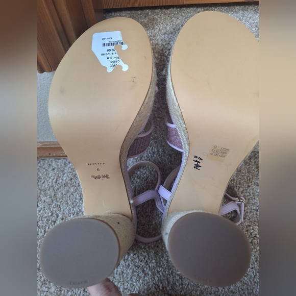 NWOT Coach Talina Lilac Platform Open Toe Ankle Buckle Sandal Size 9 - Picture 10 of 10